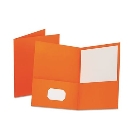Tops Business Forms Oxford, Twin-Pocket Folder, Embossed Leather Grain Paper, Orange, 25PK 57510